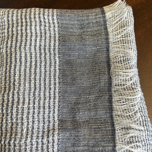 SASSO + SMYTH LINEN AND COTTON SCARF. - Picture 9 of 11